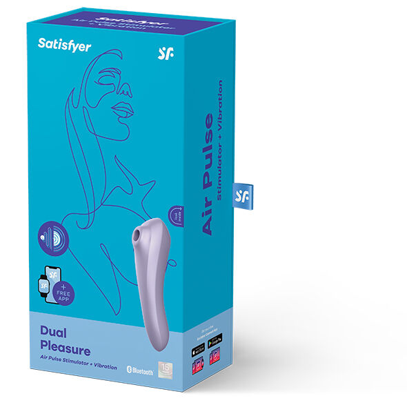 SATISFYER - VIBRADOR DE PULSO DE AIRE DE DOBLE PLACER MALVA