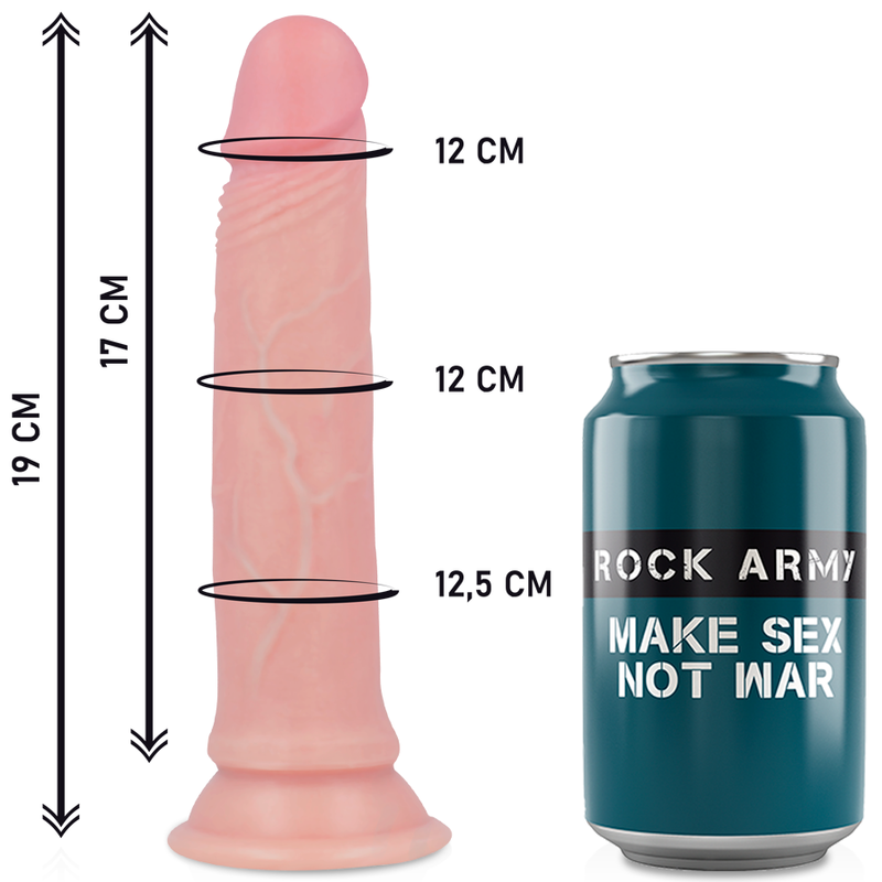 ROCKARMY - ARNÉS + DILDO DE SILICONA LÍQUIDA PREMIUM AVENGER 19 CM -O- 3.98 CM