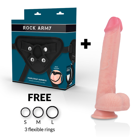 ROCKARMY - ARN S + DILDO DE SILICONA LÍQUIDA PREMIUM KINGCOBRA 24 CM -O- 4.77 CM