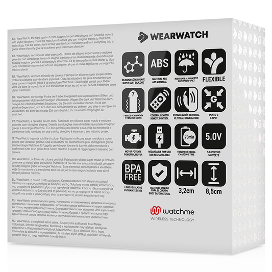 WEARWATCH - RELOJ VIBRADOR DE DOBLE TECNOLOGÍA AGUAMARINA/JET