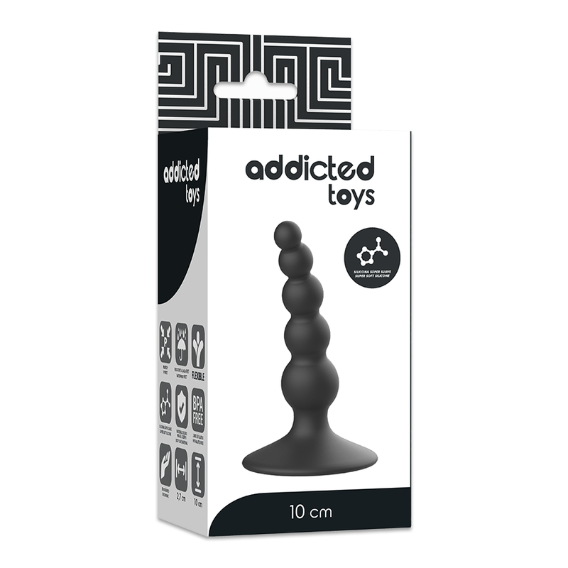JUGUETES ADICTO - PLUG SEXUAL ANAL 10 CM NEGRO