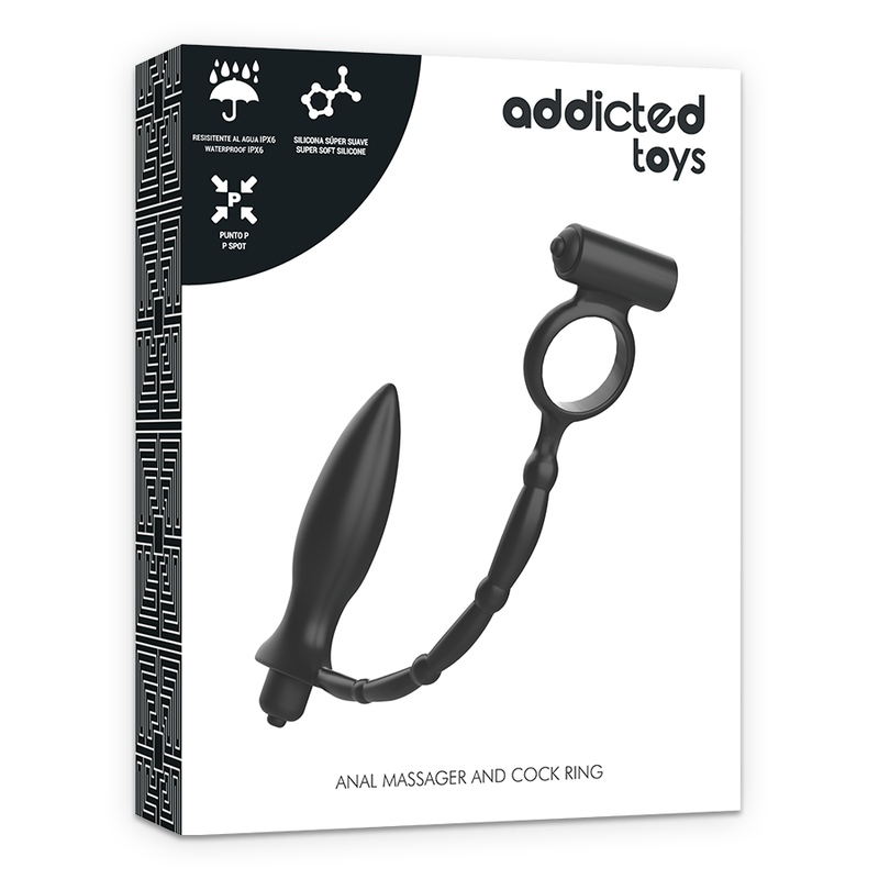 JUGUETES ADICTO - PLUG ANAL CON ANILLO VIBRATORIO